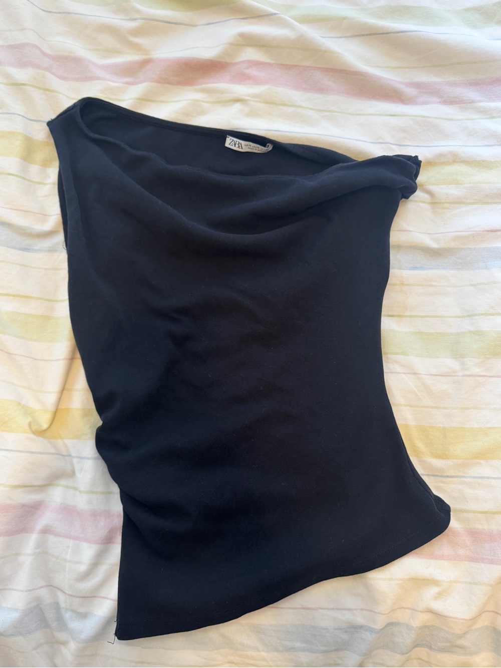 Zara Black One-Shoulder Camisole